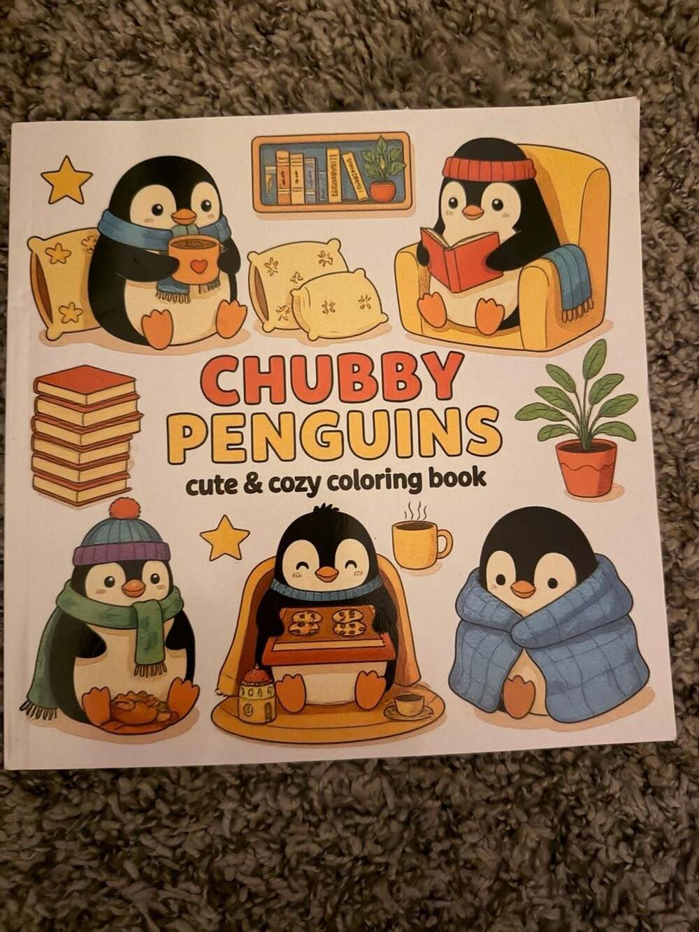 Chubby Penguins Cute & Cozy Coloring Book